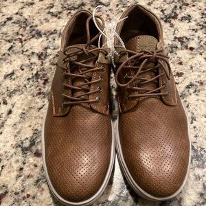 EARTH ORIGINS MEN’S BROWN LEATHER DRESS SHOES